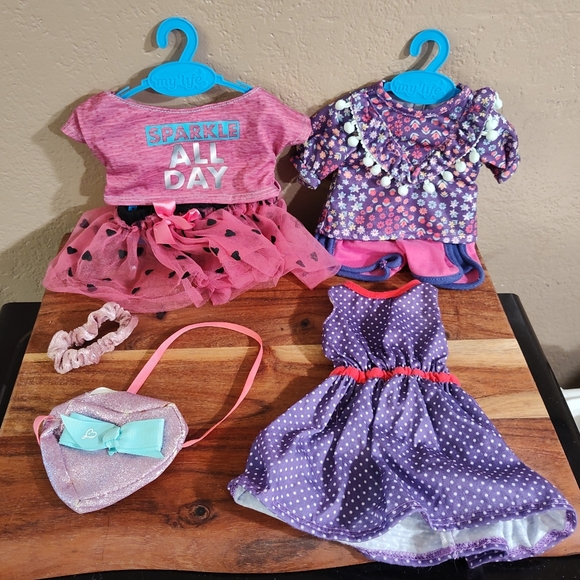 My Life 18" Doll Pink & Purple Summer Clothing Lot - Picture 1 of 2